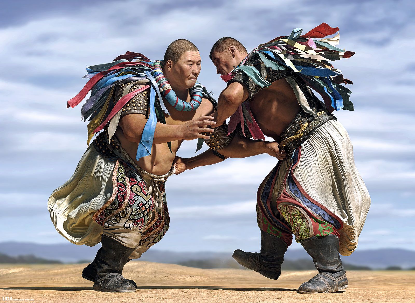 Traditional Mongolian Wrestling